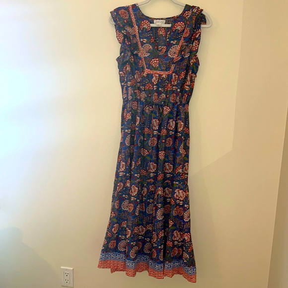 Velvet by Graham & Spencer Dresses & Skirts - Velvet Blue and Orange Sleeveless Sundress